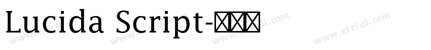 Lucida Script字体转换
